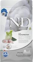 FARMINA ND WHITE - Sea Bass Spirulina&Fennel ADULT MINI sausas maistas šunims, 5 kg