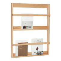 Natūralios spalvos iš ąžuolo masyvo kelių aukštų/paveikslėliams sieninė lentyna 74 cm Display – Hübsch
