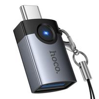 Hoco 3A UA46C gray USB-C to USB-A OTG adapter