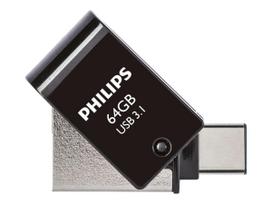 PHILIPS FM64DC152B 64GB USB 3.1 / USB-C USB flash drive Black Silver