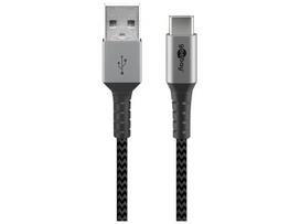 Goobay USB 2.0 USB Type-C cable 0.5m Black Silver