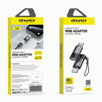 AWEI Adapter A12 Lightning to USB-C Grey