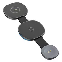 Dudao A11S 3-in-1 Wireless Charger Compatible with MagSafe Smartphone Smartwatch Headphones - Black
