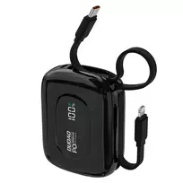 Dudao K32 Powerbank 22.5W 10000 mAh with Built-in USB-C| Lightning Cable - Black