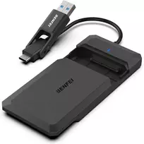 Benfei 2.5-inch SATA SSD enclosure, USB-C to USB-A, with UASP and SATA III support, black
