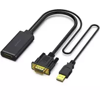 Benfei vGA to HDMI 1080P adapter with audio, black