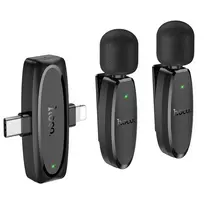 Hoco Wireless lavalier microphone Lightning / USB C 2 pcs L15 black