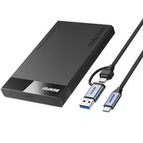 Benfei 2.5-inch SATA SSD enclosure, USB-C to USB-A, with UASP and SATA III support, black
