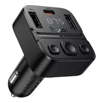 Hoco Car Bluetooth Transmitter USB-A + USB-C QC PD 35W E87 Black