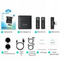 Set of 2 Vention USB-C microphones + charging case, MIHVNTNCAB0