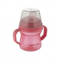 Gertuvė su silikoniniu snapeliu Canpol Babies FirstCup, rožinė, 6mėn+, 150 ml