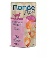 Monge Natural konservai katėms su tunu ir krevetėmis, 12x80 g