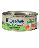 Monge Jelly konservai katėms su tunu ir surimi, 12x80 g