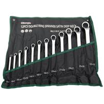⬡ Dvipusių gilių atlenktų žiedinių raktų rinkinys 12 vnt. (6-32 mm) (CL100812, CHANGLU TOOLS)