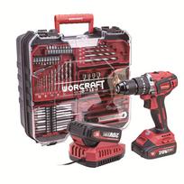 ⬡ Li-Ion akumuliatorinis suktuvas / gręžtuvas WORCRAFT 20V su priedų rinkiniu 78 vnt., 2x2.0Ah (CHDS20LiBES, WORCRAFT)