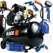 Alyvinis kompresorius 50L 2,8kW Black XXL rinkinys su priedais