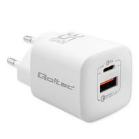 Qoltec 50763 mobiliojo įrenginio kroviklis Knyginis kompiuteris, Nešiojama žaidimų konsolė, Išorinė baterija, Išmanusis telefonas, Išmanusis laikrodis, Planšetinis kompiuteris Balta AC Spartusis įkrovimas Vidaus
