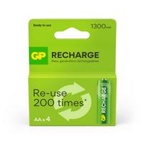 Įkraunami elementai GP RECHARGE AA, 1300mAh, 4 vnt.