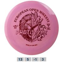 Diskgolfo diskas Distance Driver S-LINE SWIRL DD4 European Open 2026 Fundraiser Red/White