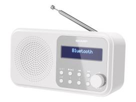 Sharp DR-P420(WH) Tokyo Portable Digital Radio, FM/DAB/DAB+, Bluetooth 5.0, USB or Battery Powered, Snowy White | Sharp | Tokyo