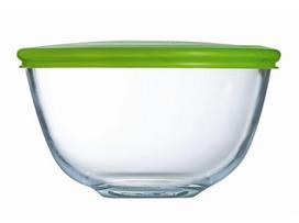 PYREX paruošimo dubuo + plastikinis dangtis 16 cm skaidrus