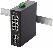 PULSAR ISFG108 Pramoninis PoE komutatorius (8xPoE, 2x SFP, nevaldomas, 240W)