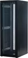 Rockstable 37 HE 19 inch Server Rack su tinklinėmis durelėmis - laisvai pastatomas rėmas - 37U - 800 kg - užrakinamas spyna - tvirtinimo bėgeliai - reguliuojamos kojelės (RS19-6837PP)