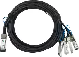 BlueOptics Dell EMC Compatible DAC-QSFP28-4SFP28-25G-BL Passive 100GBASE-CR4 QSFP28 to 4x25GBASE-CR SFP28 Direct Attach Breakout Cable, 5m, AWG26