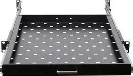 Rockstable 1U 19 colių ištraukiama lentyna – stumdoma lentyna – SPCC plienas – juoda – 25 kg apkrova (RS19-UH69)