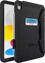 OtterBox Defender Series Kickstand Case, skirta iPad 10th Gen – itin tvirtas apsauginis dėklas su integruotu ekrano apsauginiu stiklu, atitinka karinius standartus, juoda (77-93756)