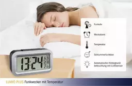TFA Dostmann Lumio Plus radijo signalo žadintuvas juodas / sidabrinis