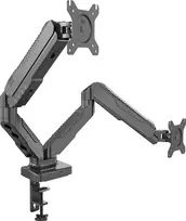 Rockstable RS-MM007 Advanced Dual Monitor Mount - Clamp / Grommet - 13 kg - 15-27 inches - 100x100 mm - Black