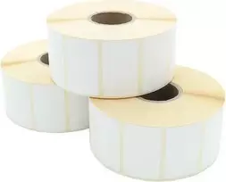 ARTDEV Terminės Perdavimo Etikečių Ritinys 50 x 25 mm, 94 mm OD, 40 mm Šerdis, 1500 Etikečių / Ritinys, Baltas Popierius, Nuolatiniai Klijai