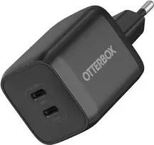 OtterBox Standard 65W GaN USB-C sieninis įkroviklis su 2 prievadais (45W+20W PD) Juodas