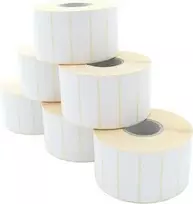 ARTDEV Terminio Perdavimo Etikečių Ritinys 60x20mm, 110mm Ritinio Skersmuo, 40mm Šerdis, 2600 Etikečių/Ritinys, Baltos, Popierinės, Nuolatiniai Klijai