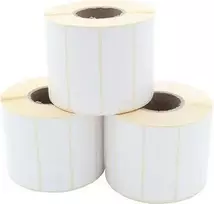ARTDEV Thermal Transfer Label Roll 70 x 25mm, 93mm Outer Diameter, 40mm Core, 1500 Labels per Roll, White Paper, Permanent Adhesive, Matte Finish