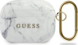Apple AirPods Pro Guess Marble Collection (GUACAPTPUMAWH) ausinių dėklas baltos spalvos