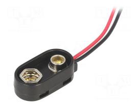 6F22 connector | Leads: cables | Size: 6F22,6LR61 | Batt.no: 1 | 150mm