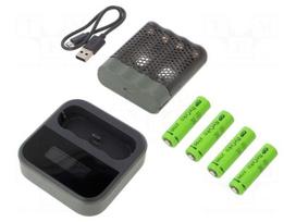 Charger: for rechargeable batteries | Ni-MH | Size: AA,AAA,R03,R6