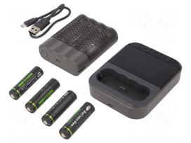 Charger: for rechargeable batteries | Ni-MH | Size: AA,AAA,R03,R6