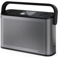 Sharp OSAKA nešiojamas skaitmeninis radijas DR-P540(GY), 5V, 120 išankstinių stočių, Bluetooth, įkraunama baterija, stereo garsas