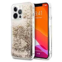 Guess Liquid Glitter Charms - dėklas skirtas Apple iPhone 14 Pro Gold