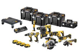 DEWALT. 18V COMBO KIT DCK853P4T (DCD996 + DCF887 + DCS565 + DCS367 + DCS356 + DCH273 + DCG405 + DCL050) 4x5.0Ah 4x TSTAK TROLLEY