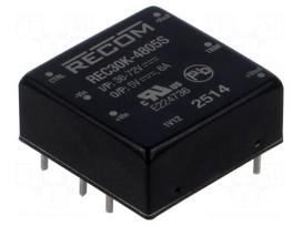 Converter: DC/DC | 30W | Uin: 36÷75VDC | Uout: 5VDC | THT | REC30K | OUT: 1