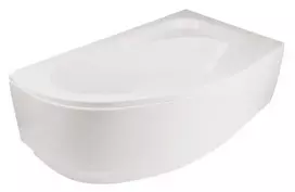 Bathroom Wall for Bath Cornea 140 - 1400mm Bathtub Screen, Chrome, Clear Glass
