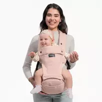 MOMCOZY Baby Carrier with Hip Seat Air Mesh - Pink