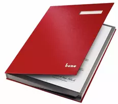 Bene Unterschriftenmappe 19 Fächer rot