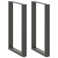 Baro stalo kojos, U formos, 2 vnt., antracito spalvos, 60x(90-91) cm, plienas