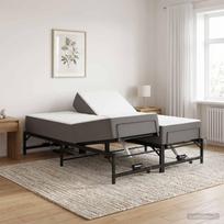 Elektrinis reguliuojamas lovos rėmas Juoda 120 x 190 cm Plienas