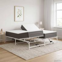 Elektrinis reguliuojamas lovos rėmas Balta 183 x 213 cm Plienas